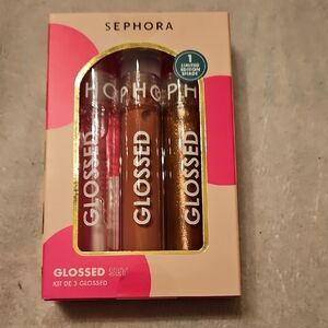 Sephora Glossed Trio Set - Clear, Brown, Gold